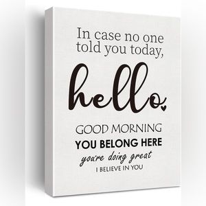 Inspirational Canvas Wall Hanging NWT